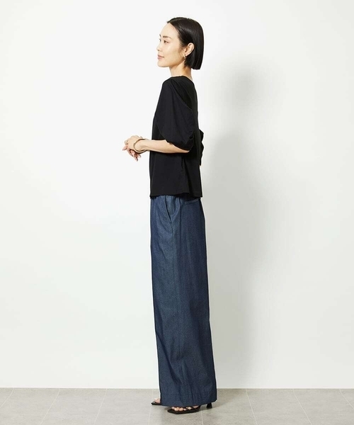セール】ライトオンスデニムワイドパンツ（デニムパンツ）｜MICHEL