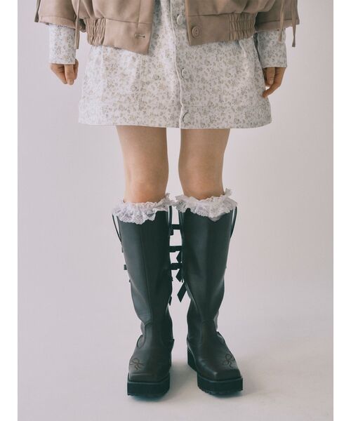 merry jenny（メリージェニー）の「sweet ribbonウエスタンブーツ（ブーツ・レディース・ブラウン/ピンク・MEDIUM/LARGE）」の7枚目の写真