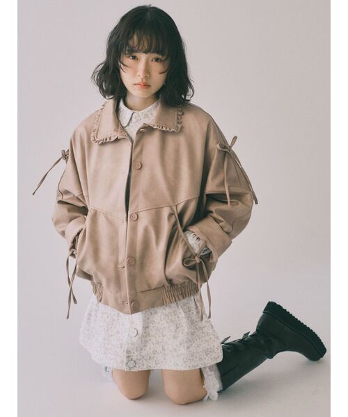 merry jenny（メリージェニー）の「sweet ribbonウエスタンブーツ（ブーツ・レディース・ブラウン/ピンク・MEDIUM/LARGE）」の8枚目の写真