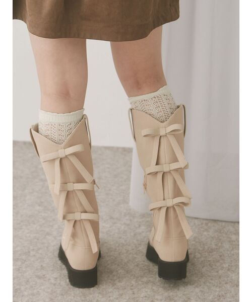 merry jenny（メリージェニー）の「sweet ribbonウエスタンブーツ（ブーツ・レディース・ブラウン/ピンク・MEDIUM/LARGE）」の13枚目の写真