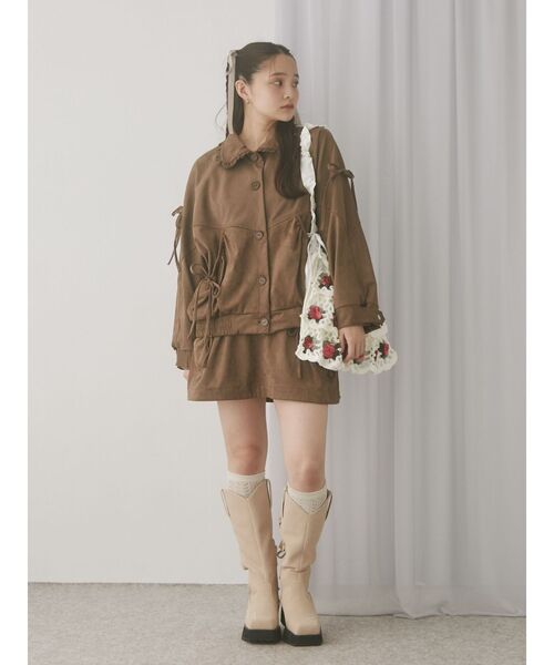 merry jenny（メリージェニー）の「sweet ribbonウエスタンブーツ（ブーツ・レディース・ブラウン/ピンク・MEDIUM/LARGE）」の14枚目の写真