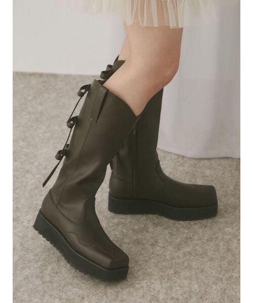 merry jenny（メリージェニー）の「sweet ribbonウエスタンブーツ（ブーツ・レディース・ブラウン/ピンク・MEDIUM/LARGE）」の19枚目の写真