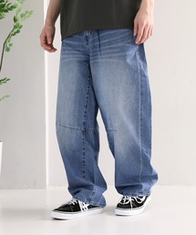 TopIsm | バックシャーリング デニムワイドパンツ(デニムパンツ)