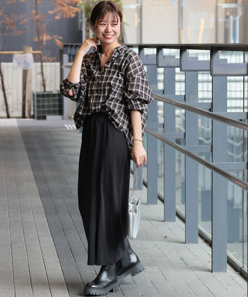 【新品未使用】レリューム ヴィンテージチェックローンシャツ　　　ブルー ヴィンテージチェックローンシャツ（シャツ／ブラウス