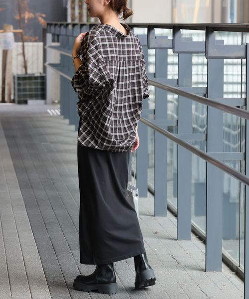 追加2 / 新色》コットンローンチェックオーバーサイズシャツ（シャツ