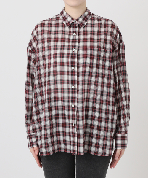 追加2 / 新色》コットンローンチェックオーバーサイズシャツ（シャツ