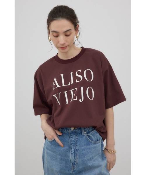 crie conforto(クリーコンフォルト)の「ALISO VIEJO Tシャツ(Tシャツ/カットソー・レディース・チャコールグレー/ホワイト/ブラウン・FREE)」の4枚目の写真