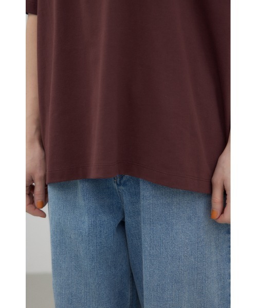crie conforto(クリーコンフォルト)の「ALISO VIEJO Tシャツ(Tシャツ/カットソー・レディース・チャコールグレー/ホワイト/ブラウン・FREE)」の13枚目の写真