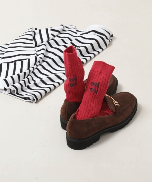 NOLLEY’S（ノーリーズ）の「【nolnol/ノルノル】ロゴリブソックス（ソックス/靴下・レディース・ブラック/ネイビー/オフホワイト/ブラック系その他/グレー・FREE）」の11枚目の写真