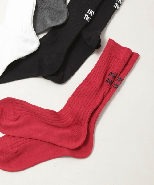 NOLLEY’S（ノーリーズ）の「【nolnol/ノルノル】ロゴリブソックス（ソックス/靴下・レディース・ブラック/ネイビー/オフホワイト/ブラック系その他/グレー・FREE）」の12枚目の写真