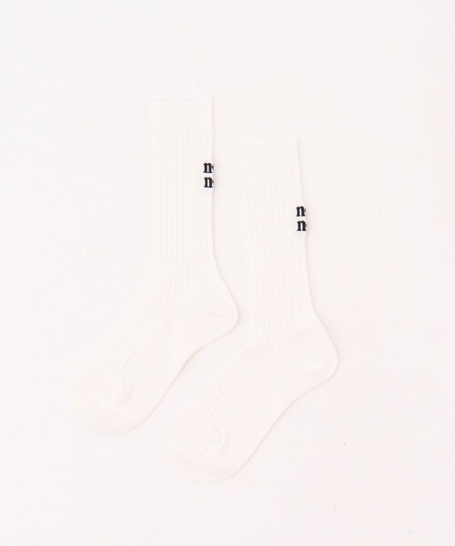 NOLLEY’S（ノーリーズ）の「【nolnol/ノルノル】ロゴリブソックス（ソックス/靴下・レディース・ブラック/ネイビー/オフホワイト/ブラック系その他/グレー・FREE）」の13枚目の写真