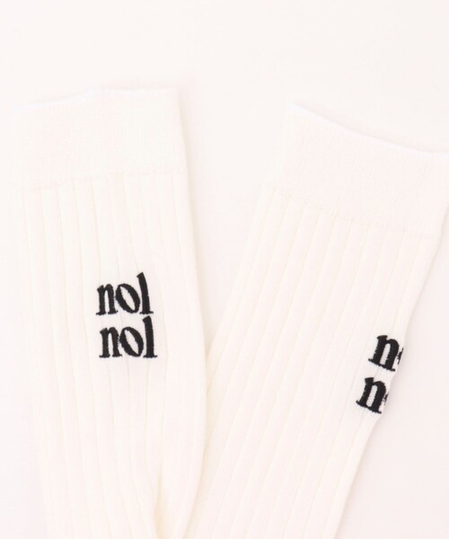 NOLLEY’S（ノーリーズ）の「【nolnol/ノルノル】ロゴリブソックス（ソックス/靴下・レディース・ブラック/ネイビー/オフホワイト/ブラック系その他/グレー・FREE）」の14枚目の写真