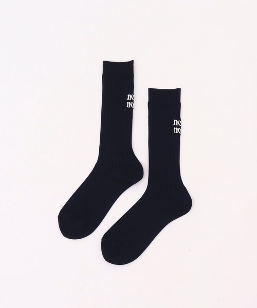 NOLLEY’S（ノーリーズ）の「【nolnol/ノルノル】ロゴリブソックス（ソックス/靴下・レディース・ブラック/ネイビー/オフホワイト/ブラック系その他/グレー・FREE）」の16枚目の写真