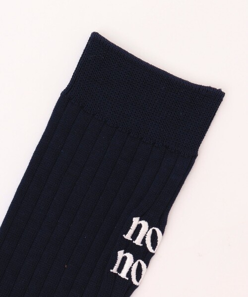NOLLEY’S（ノーリーズ）の「【nolnol/ノルノル】ロゴリブソックス（ソックス/靴下・レディース・ブラック/ネイビー/オフホワイト/ブラック系その他/グレー・FREE）」の17枚目の写真