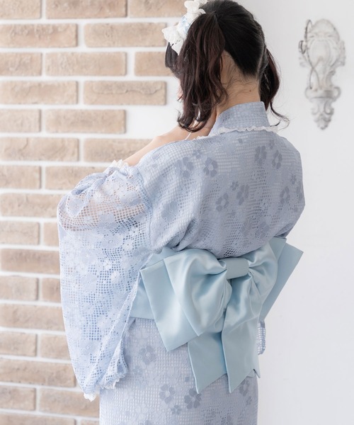 【7月 スペシャルセール】 新品 未使用 RiLi 浴衣 レース わたあめ♡ 大人気！RiLiのレース浴衣 わたあめ
