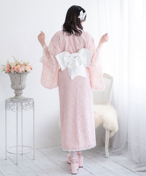 通常出品♡120cm♡ラベンダー総レース浴衣♡ハンドメイド セール】総レースセットアップ浴衣（浴衣）｜DearMyLove（ディア