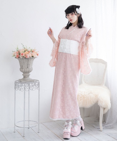 【7月 スペシャルセール】 新品 未使用 RiLi 浴衣 レース わたあめ♡ 総レース2way浴衣セット – amr.