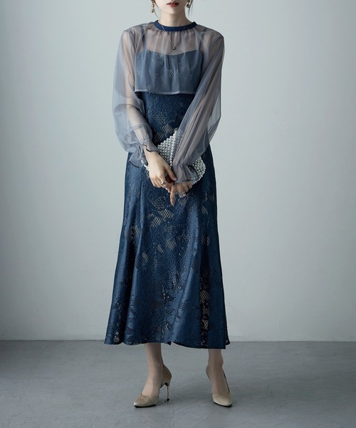 etoll. ドレス コンビワンピース etoll. 「etoll.」 コンビワンピース - ブルーグレー レディース