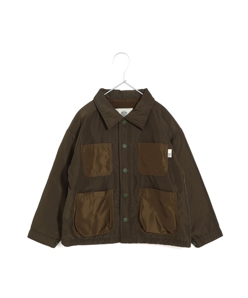 MAKE YOUR DAY（メイクユアデイ）の「バイカラージャケット■80～140cm（その他アウター・キッズ・カーキ/ブラック・80/130/110/100/140/120/90）」の2枚目の写真