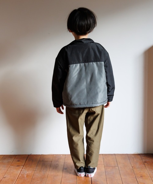 MAKE YOUR DAY（メイクユアデイ）の「バイカラージャケット■80～140cm（その他アウター・キッズ・カーキ/ブラック・80/130/110/100/140/120/90）」の19枚目の写真