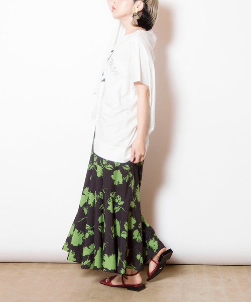 OSMOSIS(オズモーシス)の「切替プリントプルオーバー(Tシャツ/カットソー・レディース・ホワイト/ライトグレー/ブラック・ONE SIZE)」の22枚目の写真