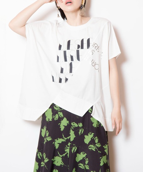 OSMOSIS(オズモーシス)の「切替プリントプルオーバー(Tシャツ/カットソー・レディース・ホワイト/ライトグレー/ブラック・ONE SIZE)」の20枚目の写真