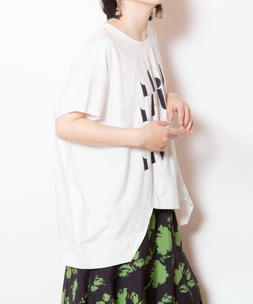 セール】切替プリントプルオーバー（Tシャツ/カットソー