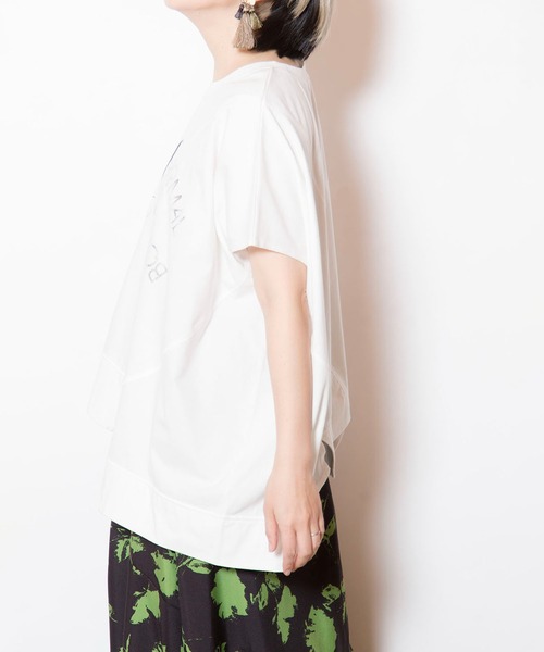 OSMOSIS(オズモーシス)の「切替プリントプルオーバー(Tシャツ/カットソー・レディース・ホワイト/ライトグレー/ブラック・ONE SIZE)」の18枚目の写真