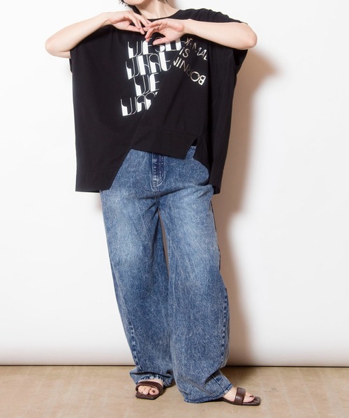 OSMOSIS(オズモーシス)の「切替プリントプルオーバー(Tシャツ/カットソー・レディース・ホワイト/ライトグレー/ブラック・ONE SIZE)」の15枚目の写真