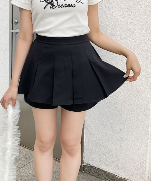kirakiraShop(キラキラショップ)の「バック リボン プリーツ スカート パンツ(スカート・レディース・グレー/ブラック・M/L/S)」の5枚目の写真