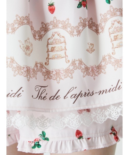 Ank Rouge（アンクルージュ）の「AFTERNOON TEA PRINT SET UP（ワンピース・レディース・ブラック/レッド/ピンク・M）」の12枚目の写真