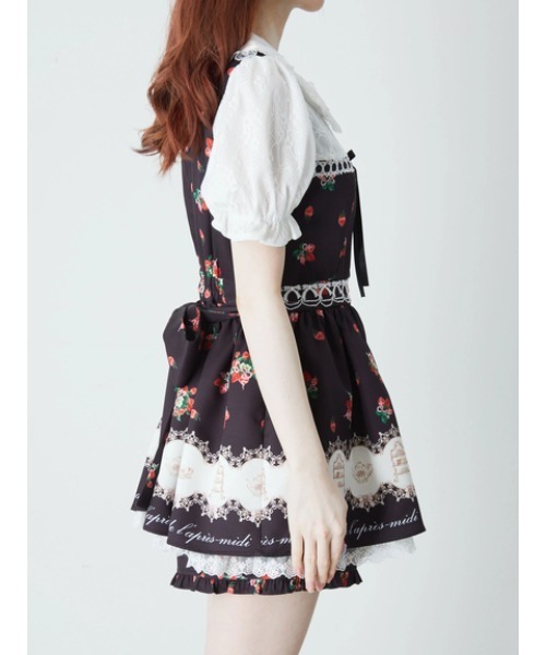 Ank Rouge（アンクルージュ）の「AFTERNOON TEA PRINT SET UP（ワンピース・レディース・ブラック/レッド/ピンク・M）」の22枚目の写真