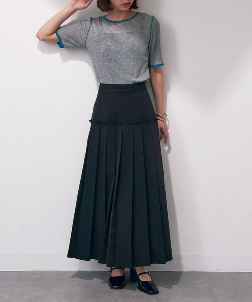 MAISON BREEZE reveur(メゾンブリーズレヴール)の「【MAISON BREEZE reveur】配色クルーネックトップス DTK(Tシャツ/カットソー・レディース・ブラウン/アイボリー/グレー/チャコールグレー・FREE)」の18枚目の写真