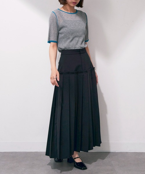 MAISON BREEZE reveur(メゾンブリーズレヴール)の「【MAISON BREEZE reveur】配色クルーネックトップス DTK(Tシャツ/カットソー・レディース・ブラウン/アイボリー/グレー/チャコールグレー・FREE)」の19枚目の写真