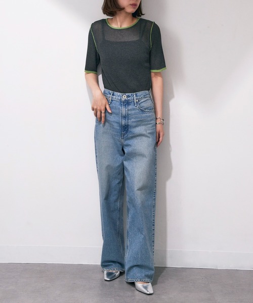 MAISON BREEZE reveur(メゾンブリーズレヴール)の「【MAISON BREEZE reveur】配色クルーネックトップス DTK(Tシャツ/カットソー・レディース・ブラウン/アイボリー/グレー/チャコールグレー・FREE)」の14枚目の写真