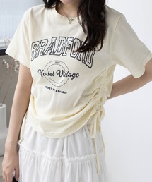 clear | カレッジプリントドロストTシャツ[着回し抜群 大人 カジュアル]≪SS新作≫(Tシャツ/カットソー)