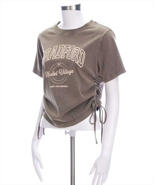 clear（クリア）の「カレッジプリントドロストTシャツ[着回し抜群 大人 カジュアル]≪SS新作≫（Tシャツ/カットソー・レディース・チャコールグレー/アイボリー/ピンク/マスタード・F）」の18枚目の写真