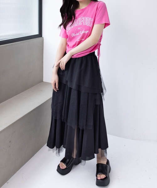 clear（クリア）の「カレッジプリントドロストTシャツ[着回し抜群 大人 カジュアル]≪SS新作≫（Tシャツ/カットソー・レディース・チャコールグレー/アイボリー/ピンク/マスタード・F）」の9枚目の写真