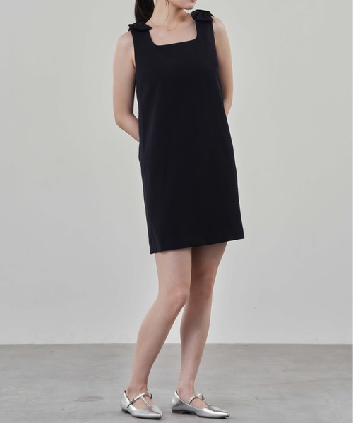 1chaku.（イッチャク）の「ノースリーブリボンミニワンピース（ワンピース・レディース・ブラック・マルチサイズ）」の7枚目の写真