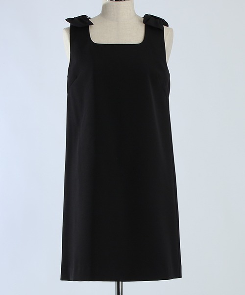 1chaku.（イッチャク）の「ノースリーブリボンミニワンピース（ワンピース・レディース・ブラック・マルチサイズ）」の4枚目の写真