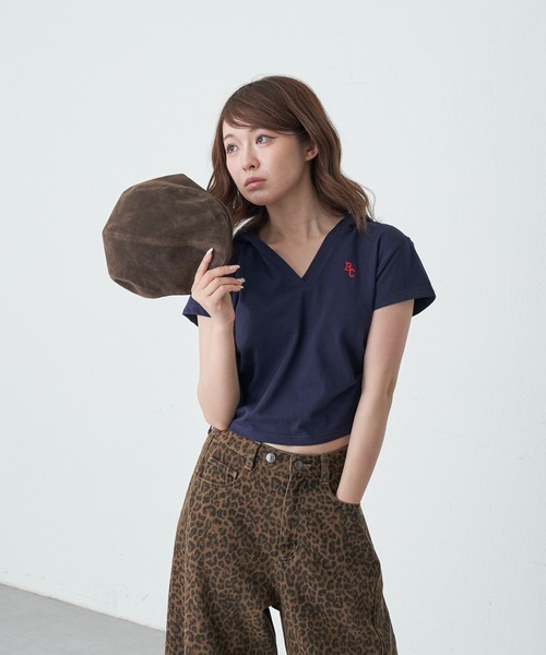 RAY CASSIN（レイカズン）の「フードスキッパーTシャツ（Tシャツ/カットソー・レディース・ネイビー/グレー/レッド/ホワイト系その他・FREE）」の20枚目の写真