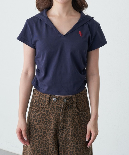 RAY CASSIN（レイカズン）の「フードスキッパーTシャツ（Tシャツ/カットソー・レディース・ネイビー/グレー/レッド/ホワイト系その他・FREE）」の8枚目の写真