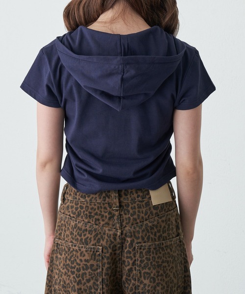 RAY CASSIN（レイカズン）の「フードスキッパーTシャツ（Tシャツ/カットソー・レディース・ネイビー/グレー/レッド/ホワイト系その他・FREE）」の10枚目の写真