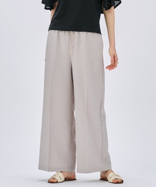 cloenc（クロエンス）の「【セットアップ／手洗い可】ドライタッチイージーワイドパンツ（その他パンツ・レディース・ダークブラウン/スミクロ/グレー・02/03/01）」の3枚目の写真