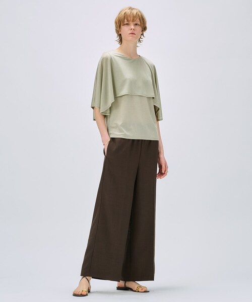 cloenc（クロエンス）の「【セットアップ／手洗い可】ドライタッチイージーワイドパンツ（その他パンツ・レディース・ダークブラウン/スミクロ/グレー・02/03/01）」の18枚目の写真