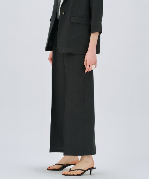 cloenc（クロエンス）の「【セットアップ／手洗い可】ドライタッチイージーワイドパンツ（その他パンツ・レディース・ダークブラウン/スミクロ/グレー・02/03/01）」の7枚目の写真