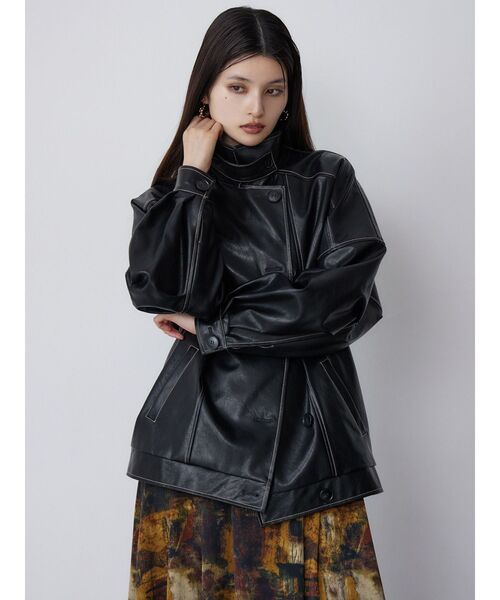 MURUA レザージャケット フェイクレザーミドルジャケット[品番：MKSW0061127]｜MURUA