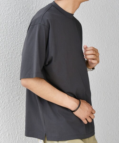 SHIPS any(シップス エニィ)の「SHIPS any: JAPAN MADE ハイゲージ コットン リラックス リブネック Tシャツ◇(Tシャツ/カットソー・メンズ・ライトブルー/ホワイト/ダークグレー/ネイビー・SMALL/X-LARGE/LARGE/MEDIUM)」の14枚目の写真