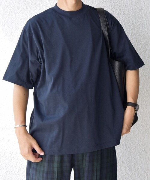 SHIPS any(シップス エニィ)の「SHIPS any: JAPAN MADE ハイゲージ コットン リラックス リブネック Tシャツ◇(Tシャツ/カットソー・メンズ・ライトブルー/ホワイト/ダークグレー/ネイビー・SMALL/X-LARGE/LARGE/MEDIUM)」の22枚目の写真