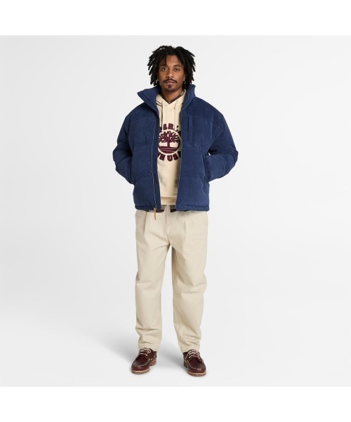 Timberland（ティンバーランド）の「グースアイ ウォータープルーフ ダウン コーデュロイ ジャケット メンズ（ダウンジャケット/コート・メンズ・ネイビー・LARGE/MEDIUM/SMALL/X-LARGE/XX-LARGE）」の2枚目の写真